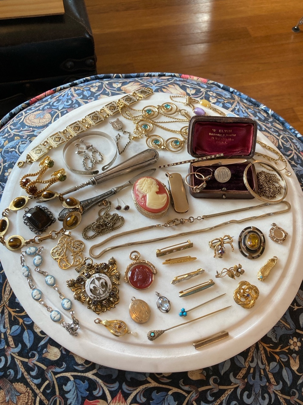 Antique Victorian Sterling Silver, Gemstones, Gold-Filled, etc. Jewelry Lot